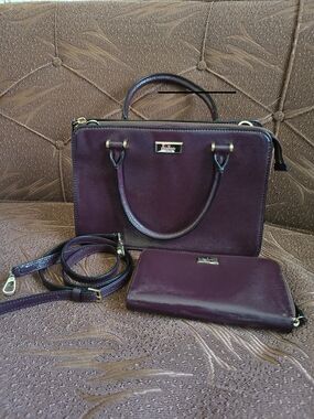 NWOT kate spade Mahogany Lise Bixby Place With Matching Wallet